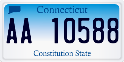 CT license plate AA10588