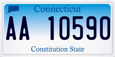 CT license plate AA10590