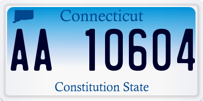 CT license plate AA10604