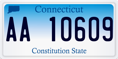 CT license plate AA10609