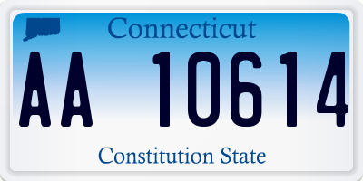 CT license plate AA10614