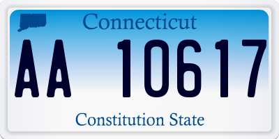 CT license plate AA10617