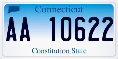 CT license plate AA10622