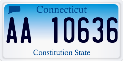 CT license plate AA10636