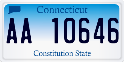 CT license plate AA10646