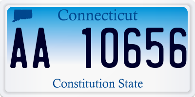 CT license plate AA10656