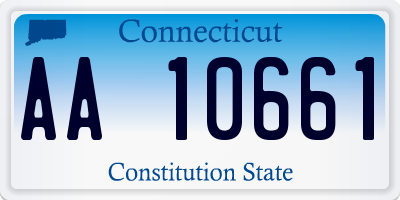 CT license plate AA10661