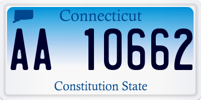 CT license plate AA10662