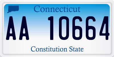 CT license plate AA10664