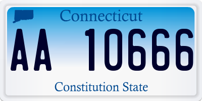 CT license plate AA10666