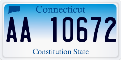 CT license plate AA10672