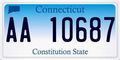 CT license plate AA10687