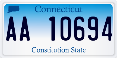 CT license plate AA10694