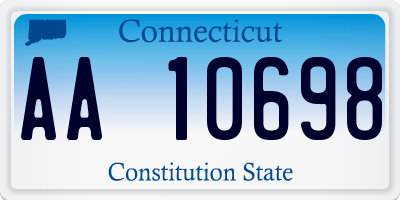 CT license plate AA10698