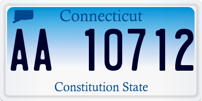 CT license plate AA10712