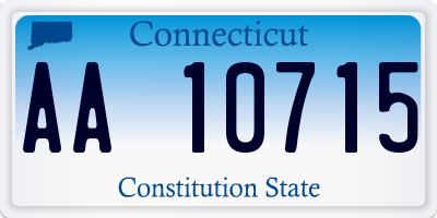 CT license plate AA10715