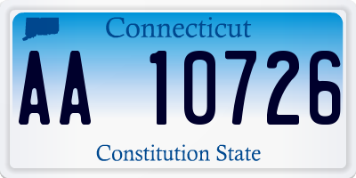 CT license plate AA10726