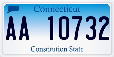 CT license plate AA10732