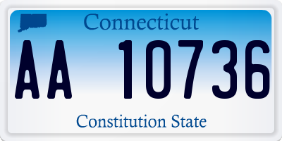 CT license plate AA10736