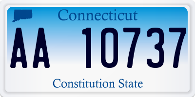 CT license plate AA10737