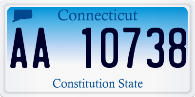 CT license plate AA10738