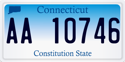 CT license plate AA10746