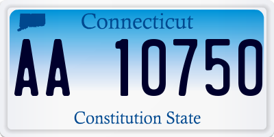 CT license plate AA10750