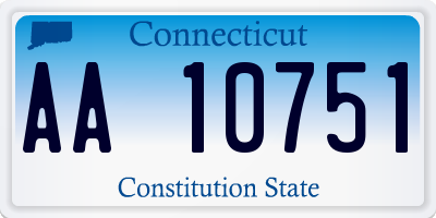 CT license plate AA10751
