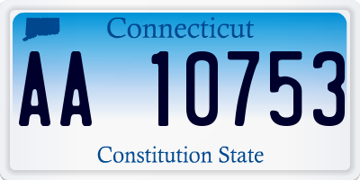 CT license plate AA10753