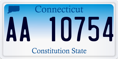 CT license plate AA10754