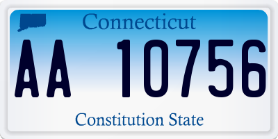 CT license plate AA10756