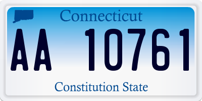 CT license plate AA10761