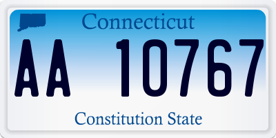 CT license plate AA10767