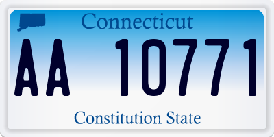 CT license plate AA10771