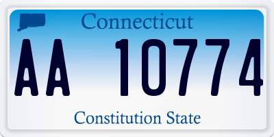 CT license plate AA10774