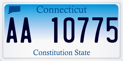 CT license plate AA10775