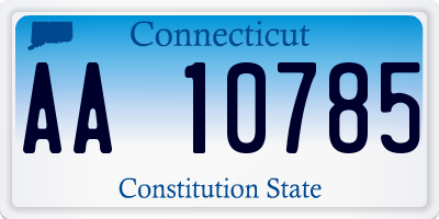 CT license plate AA10785