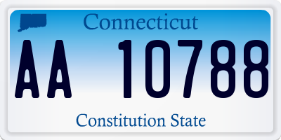 CT license plate AA10788