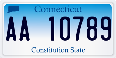 CT license plate AA10789