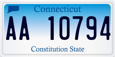 CT license plate AA10794