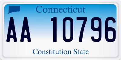 CT license plate AA10796