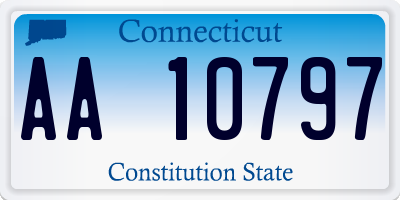 CT license plate AA10797