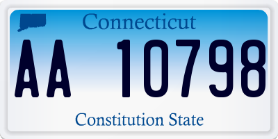 CT license plate AA10798