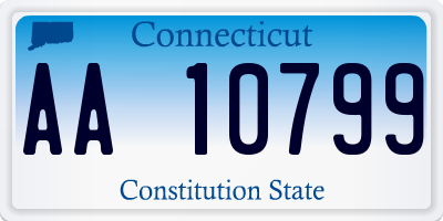 CT license plate AA10799