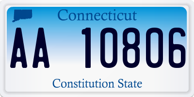 CT license plate AA10806