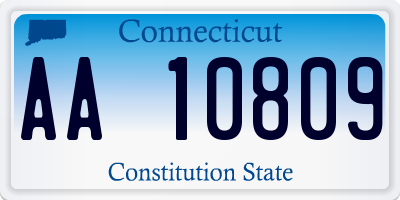 CT license plate AA10809