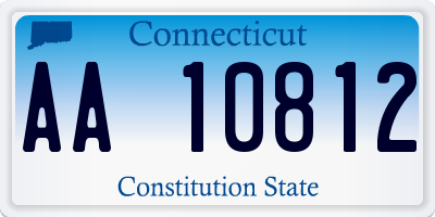 CT license plate AA10812