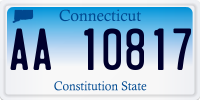 CT license plate AA10817
