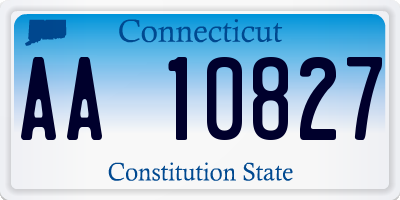 CT license plate AA10827