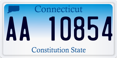 CT license plate AA10854